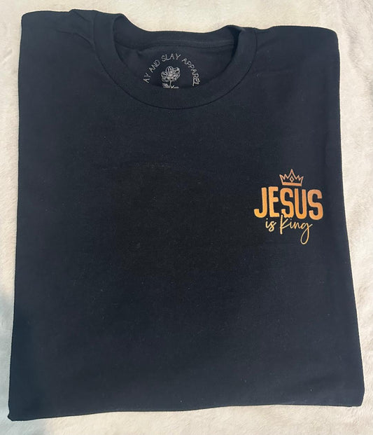 Jesus is King Black tee