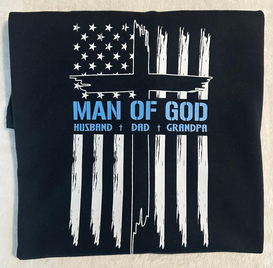 Man of God, Husband, Dad, Grandpa Shirt
